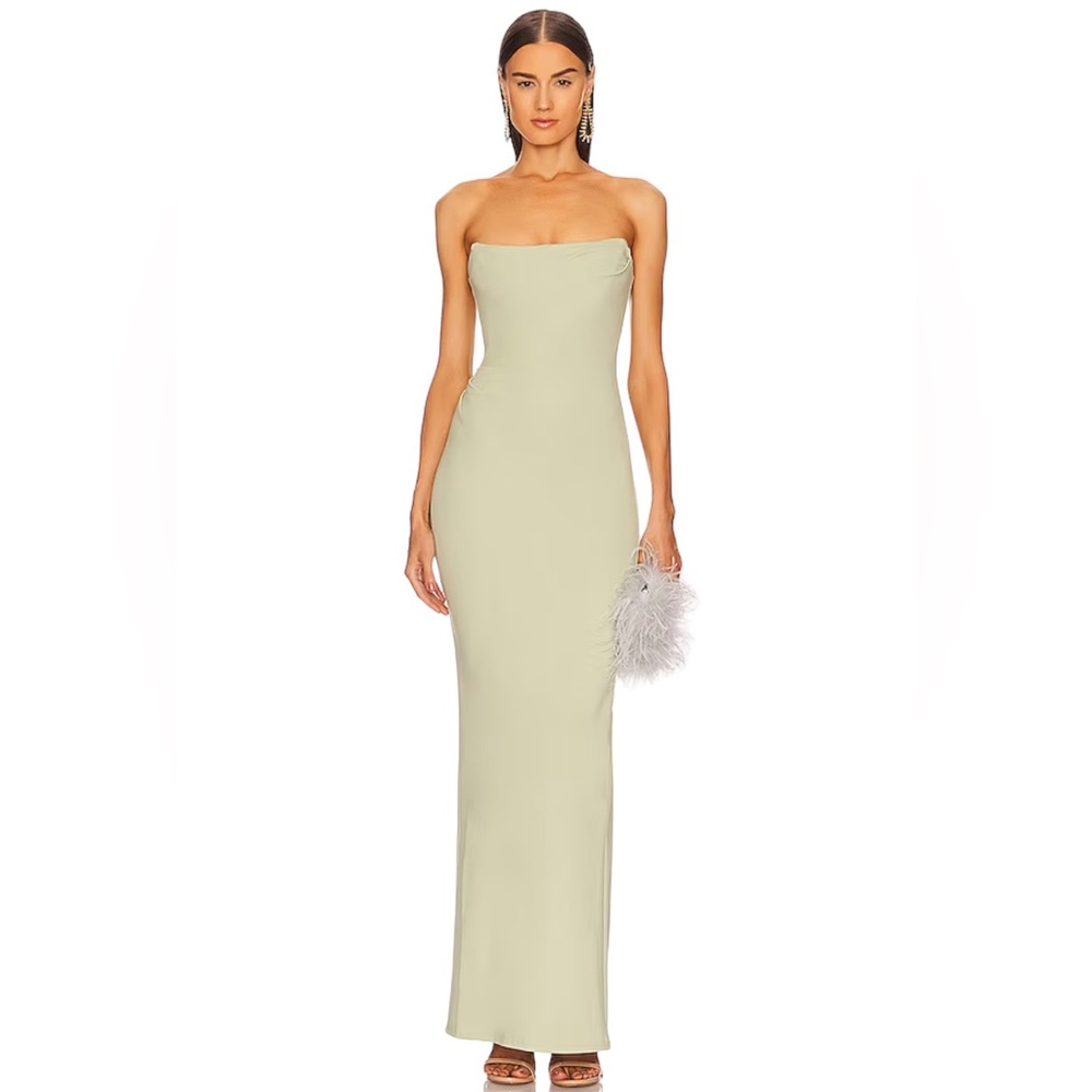 Michael Costello x Revolve Briggs Gown in Sage Size Medium